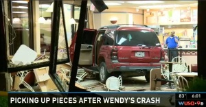 Restaurant Damage From Car Crash